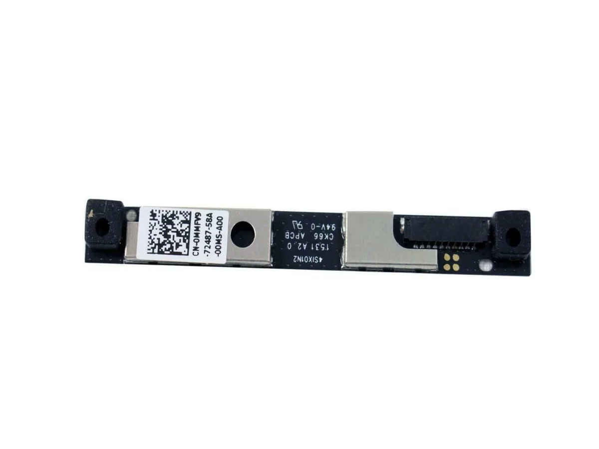 Small black dual-array microphone module with flexible cable and connector