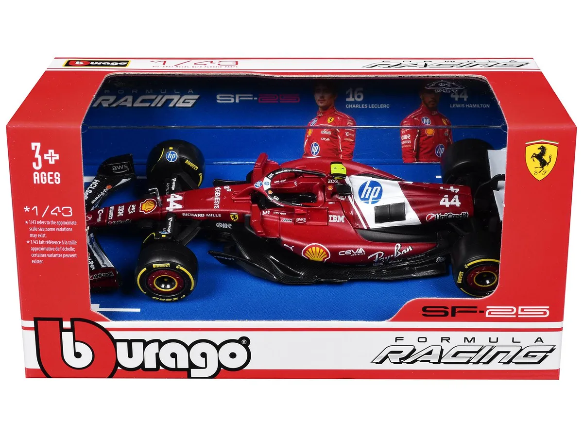 BBURAGO BBURAGO Ferrari SF-25 #16 Charles Leclerc 1/43 2025 hobby collectible — product photo