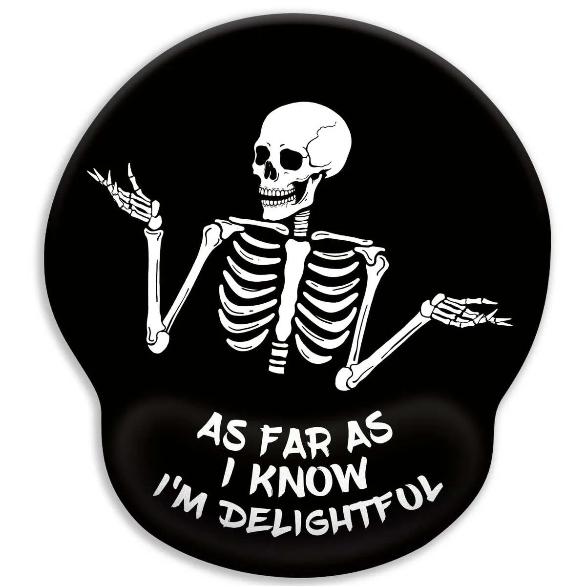 KEHIPI KEHIPI Skeleton Mouse Pad J-MOUA017 9.8 x 8.6 in 7mm Black — product photo