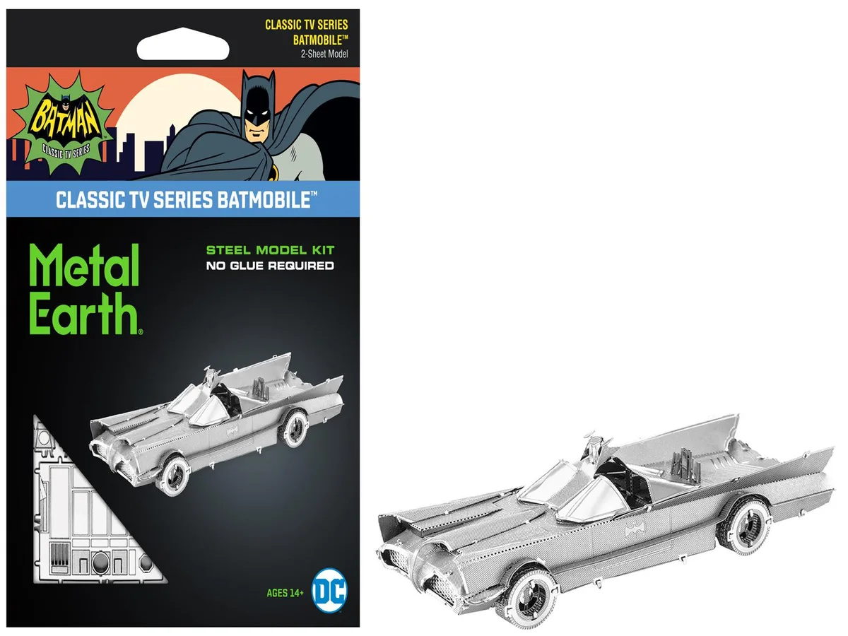 Metal Earth Metal Earth 1966 Batmobile Steel Model Kit 58 Parts Challenging Difficulty — product photo