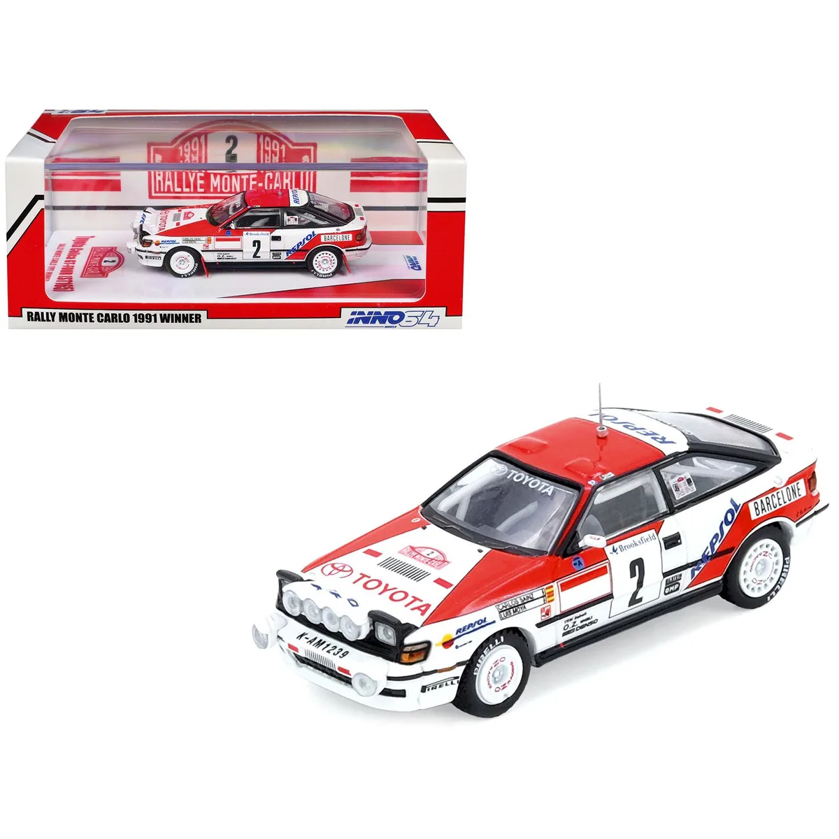 Inno Models Inno Models Toyota Celica GT-Four ST165 #2 Rally Monte Carlo 1991 1/64 Diecast Hobby Collectible — product photo