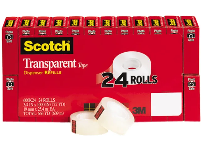 3M 3M Scotch 600K24 Transparent Tape 24 Pack — product photo