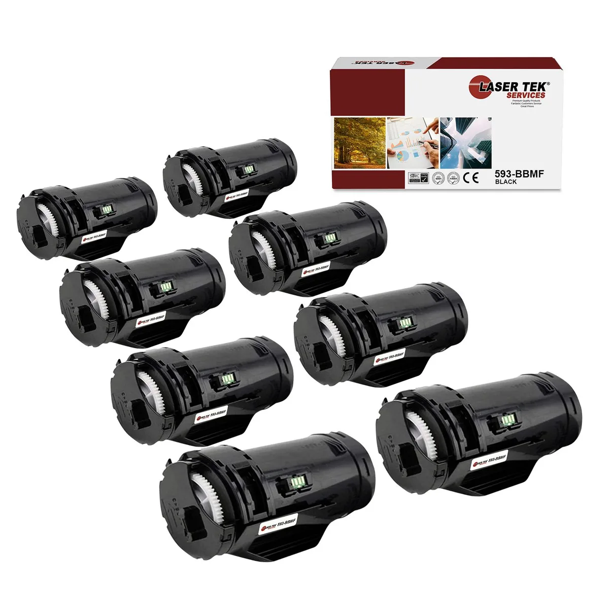 Laser Tek Services Laser Tek Services 593-BBMF Black Toner Cartridge 8PK — product photo