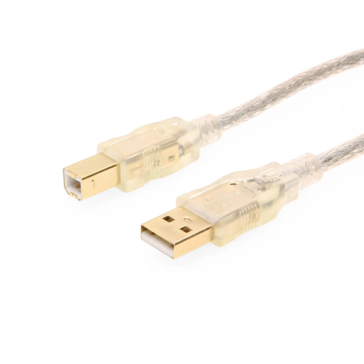 USBGear USBGear USBG-02ABC Clear USB A to B Cable 12 inch — product photo