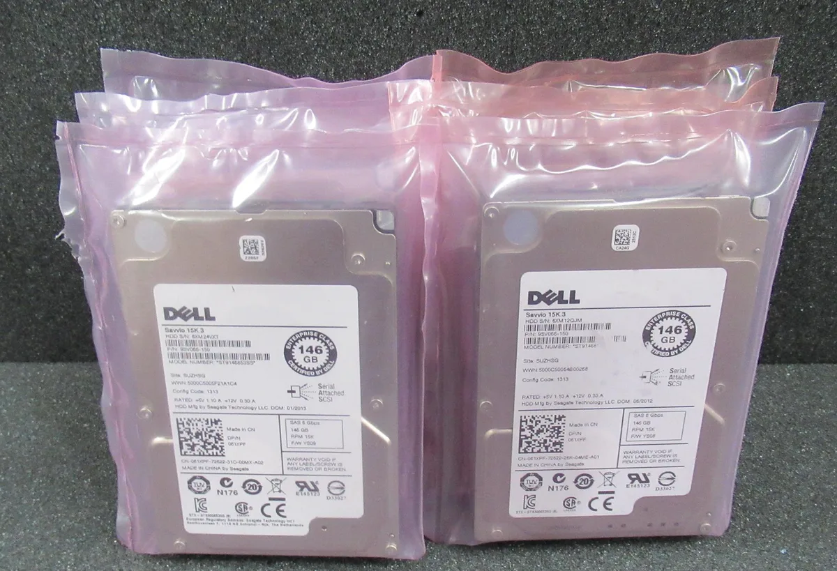 DELL DELL 61XPF (LOT OF 7PC) ST9146853SS 146GB 15000RPM 2.5" SAS internal hard drive — product photo