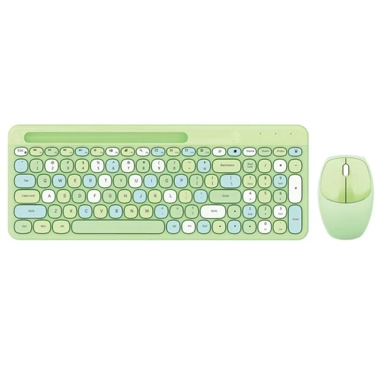 allentian allentian 888 2.4G Wireless Keyboard Mouse Set Green — product photo