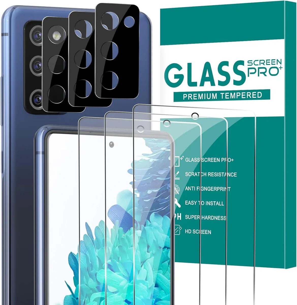 BONAEVER BONAEVER 3+3 Pack Glass Screen Protector for Samsung Galaxy S20 FE — product photo