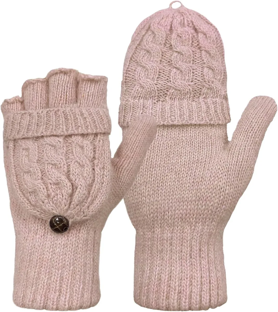 Tanvia Tanvia Convertible Flip-Top Mittens, Coffee, One Size — product photo
