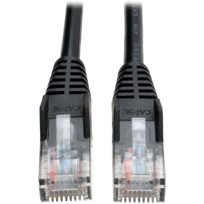 Tripp Lite Tripp Lite N001-025-BK 25FT Cat5e Snagless Molded Patch Cable RJ45 M/M Black 350MHz — product photo