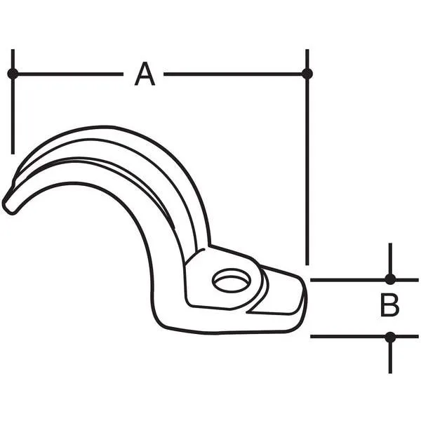Value Brand Value Brand 1 in Zinc-Plated Malleable Iron Conduit Strap Pack of 50 — product photo