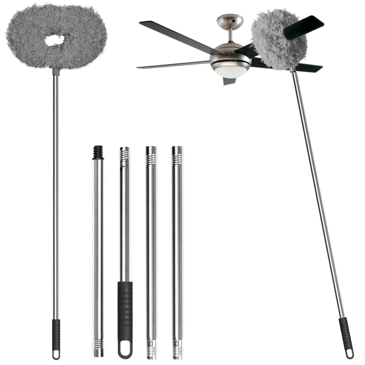  Ceiling Fan Duster Extension Pole Kit Gray 13-49.7 Inches — product photo