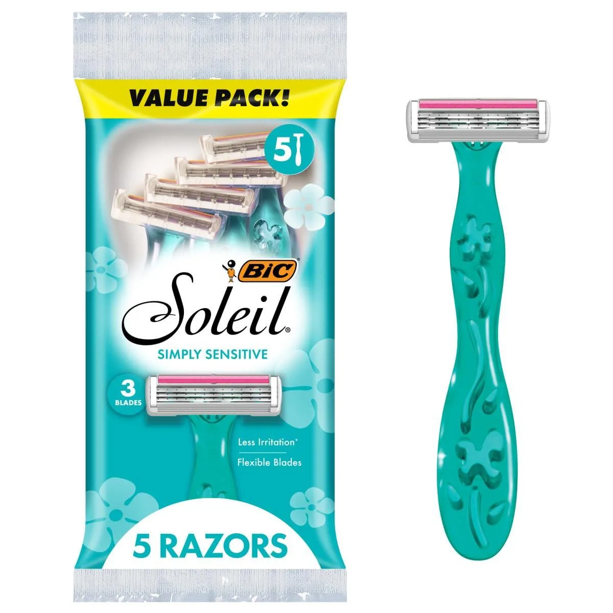  BIC Soleil 3 Simply Women's Disposable 3-Blade Razors 5-Pack — product photo