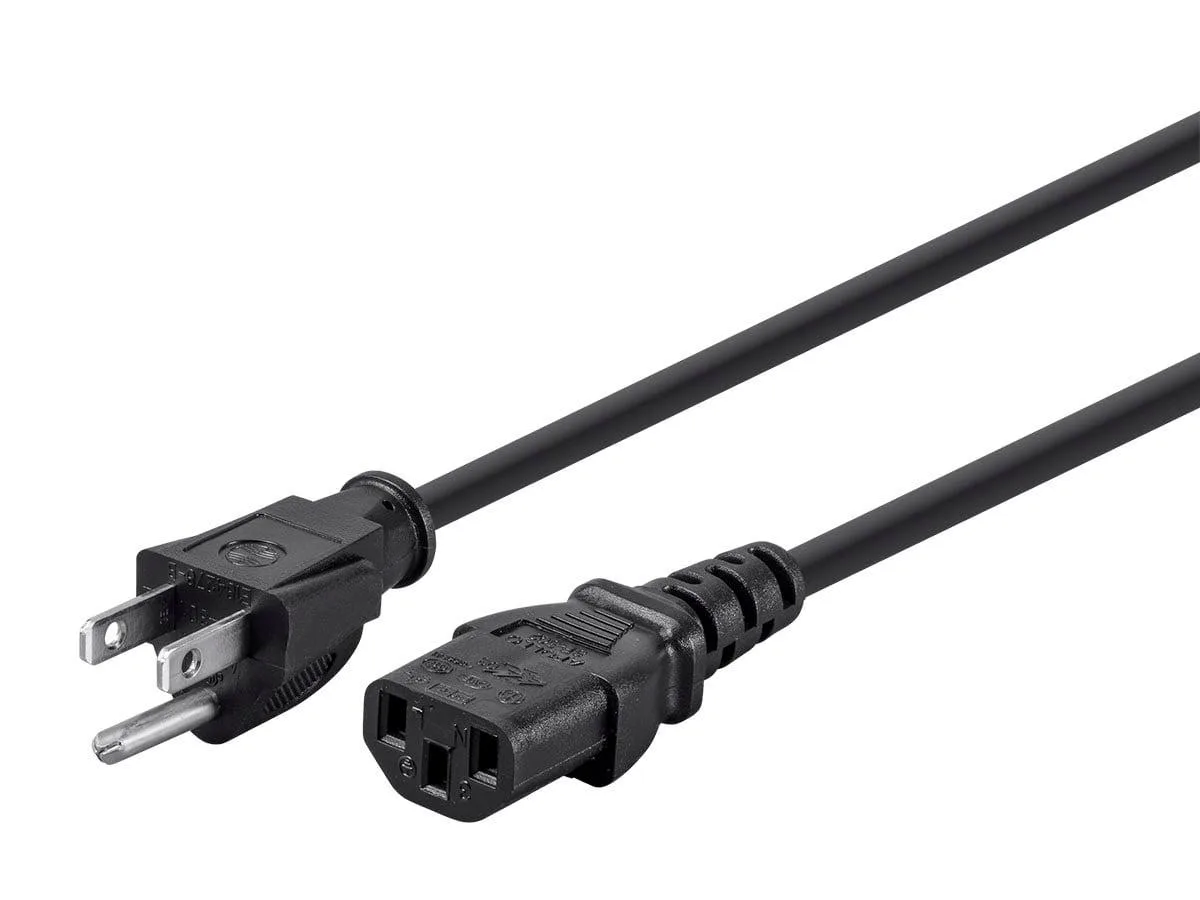 Monoprice Inc. Monoprice 105288 25 Feet Black NEMA 5-15P to IEC 60320 C13 16AWG 13A — product photo