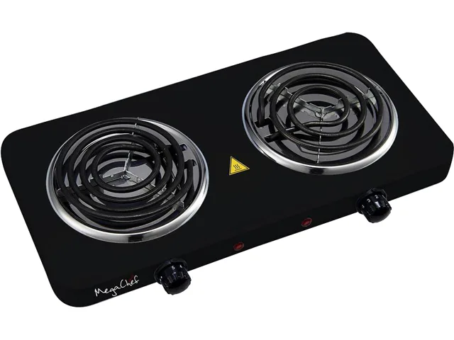 MegaChef MegaChef MC-2012A-B 2-burner electric coil cooktop — product photo