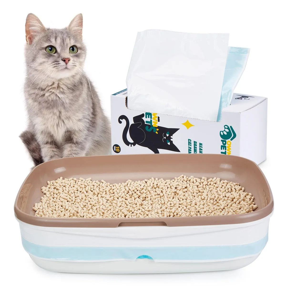 Ownpets Ownpets PET0259M pet - litter Medium 17" x 31" 10 pcs — product photo