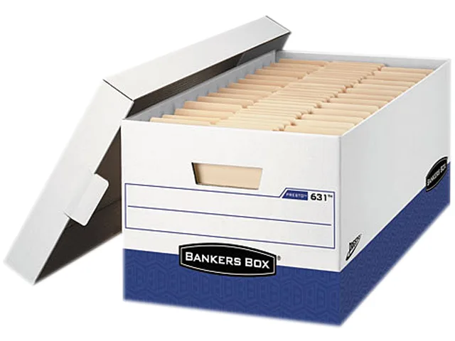 FELLOWES FELLOWES 63101 Bankers Box Presto Storage Box Letter 12" x 24" x 10" 12/Carton — product photo
