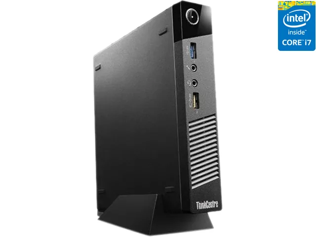 Lenovo Lenovo 10E90010US ThinkCentre M83 Tiny desktop PC Intel Core i7-4785T 2.2 GHz 4 GB DDR3L 180 GB SSD — product photo