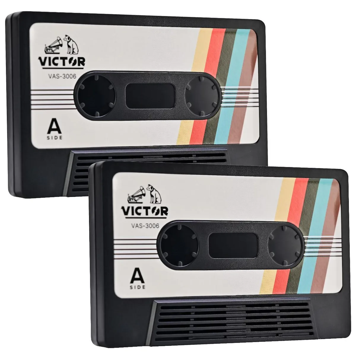 Victor Victor Cassette Bluetooth Speaker with TWS & FM Radio 2 Pack — product photo