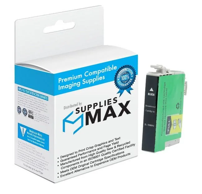 SuppliesMax SuppliesMax Epson T088120 Black Inkjet Cartridge 180 Pages — product photo