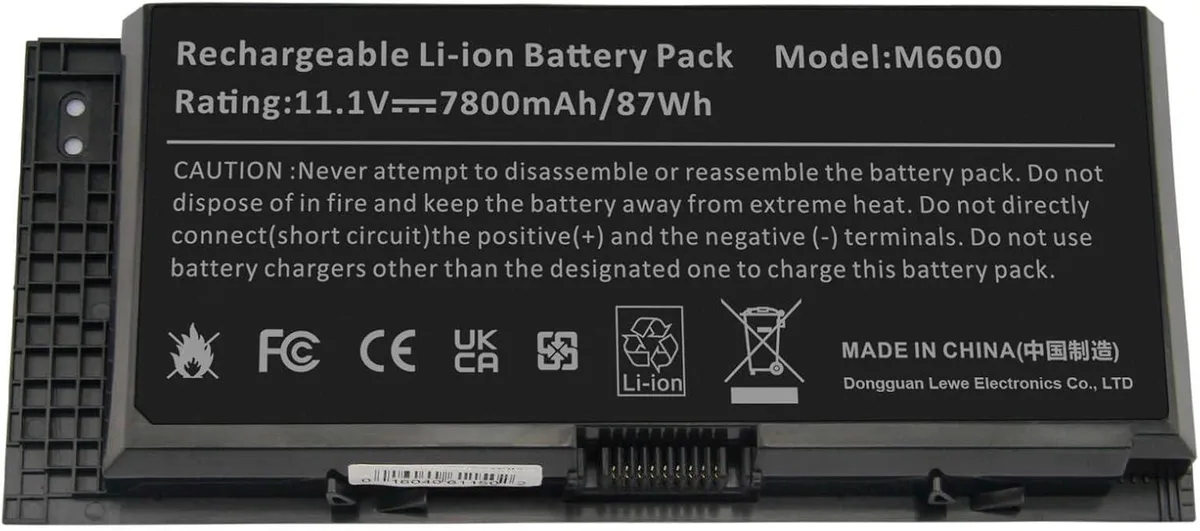 PISKEKAT PISKEKAT 9-cell 89 Wh 11.1V laptop battery for Dell Precision M4600 M4700 M4800 M6600 M6700 M6800 — product photo