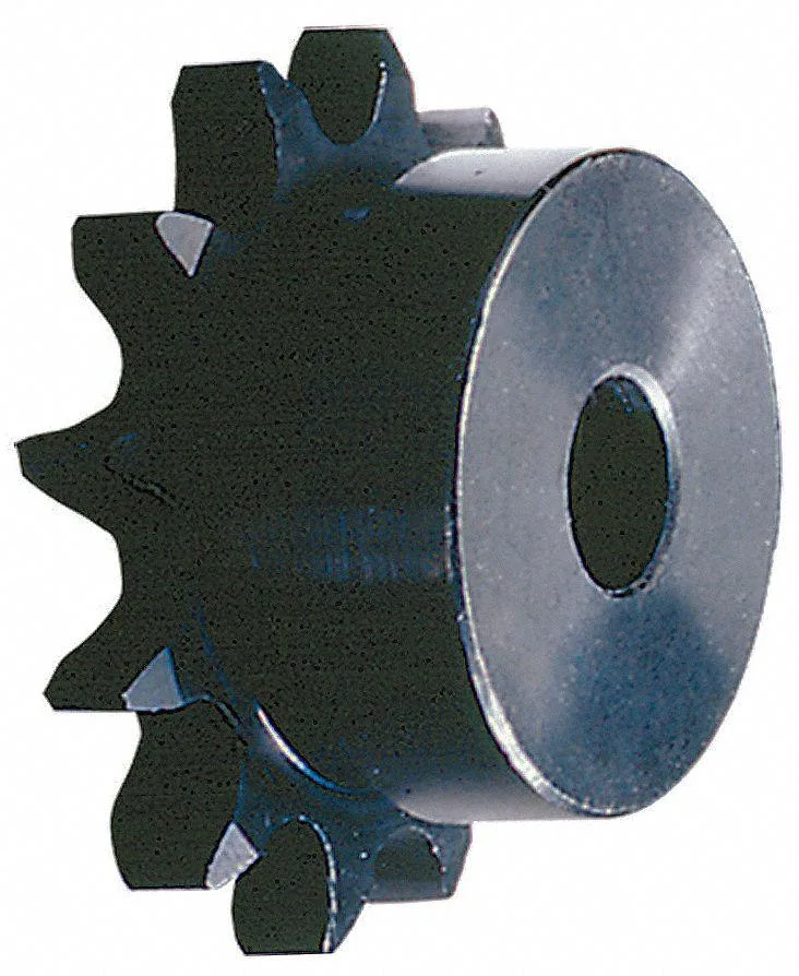 Black oxide steel sprocket, 20 teeth, 5/8 inch plain bore with keyway