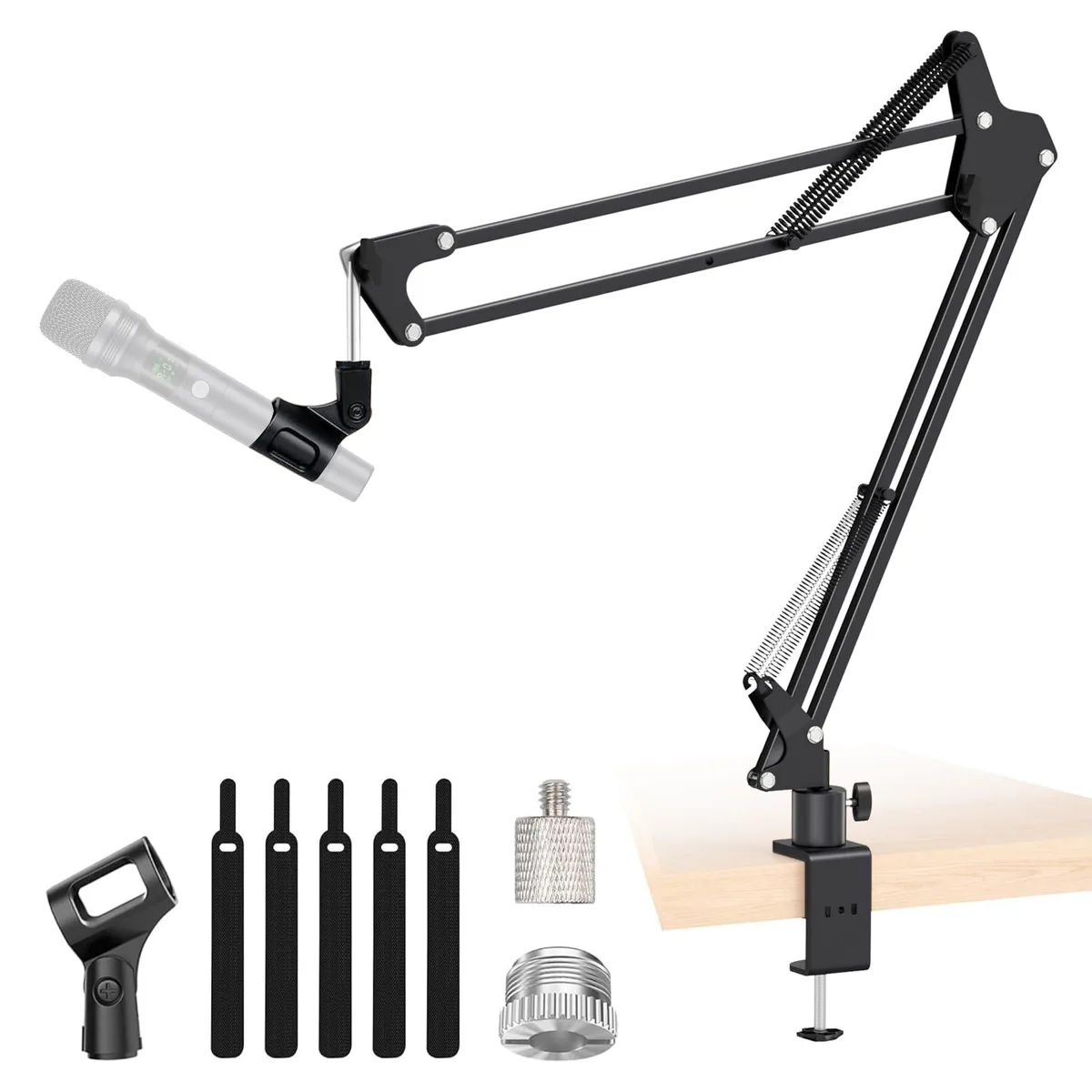  CCITOW C-clamp Mic Boom Arm 20' 220g 55mm clamp 180° tilt 360° rotation — product photo