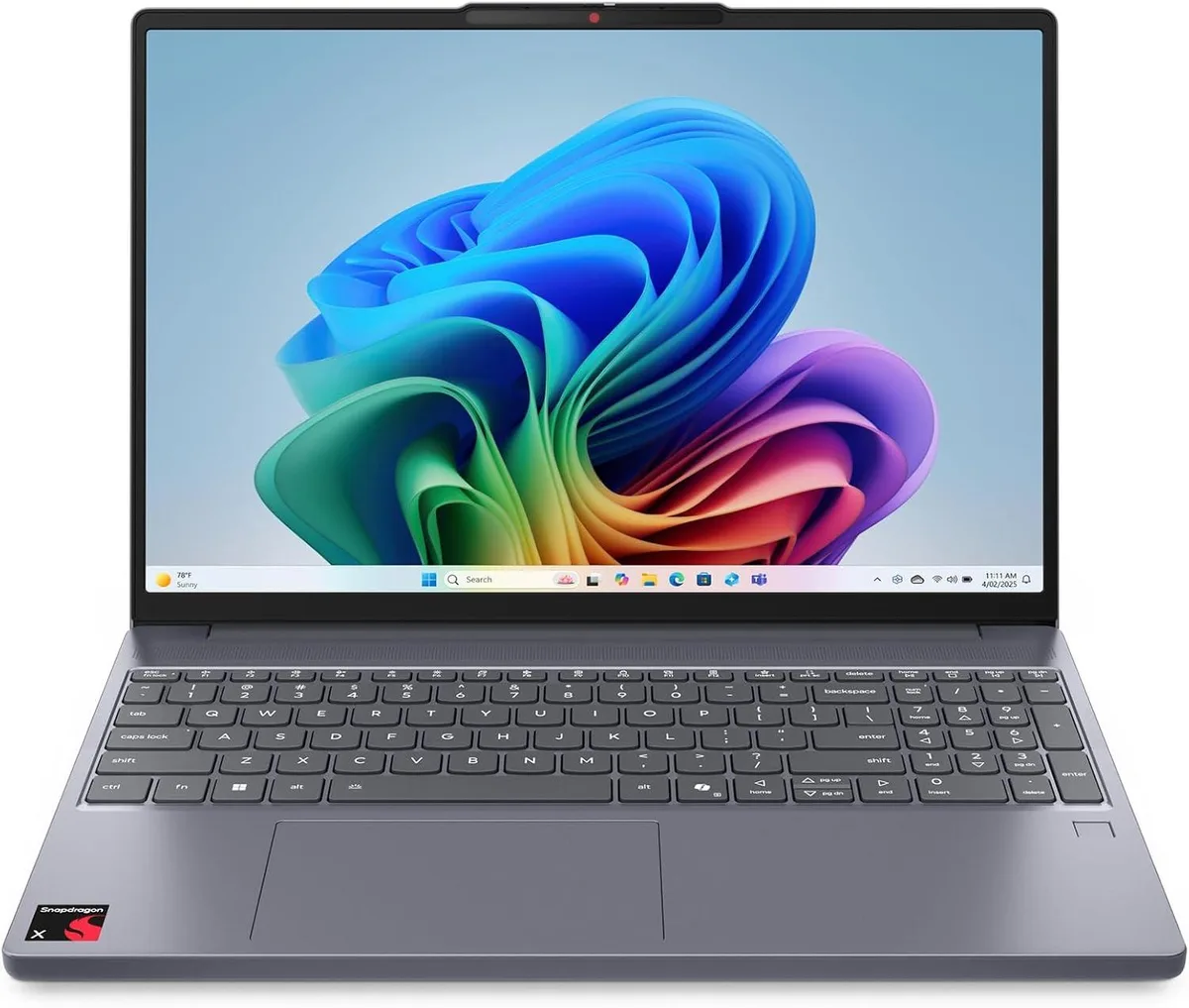 Lenovo Lenovo IdeaPad Slim 3X 2025 laptop 15.3" WUXGA 16GB 512GB Snapdragon X Luna Grey — product photo
