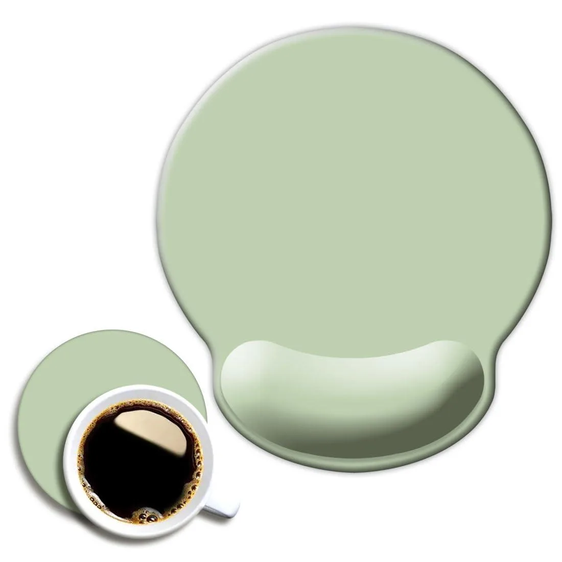  DOOKE Pastel Green Ergonomic Mouse Pad 9.8in x 9.1in Sage Green — product photo