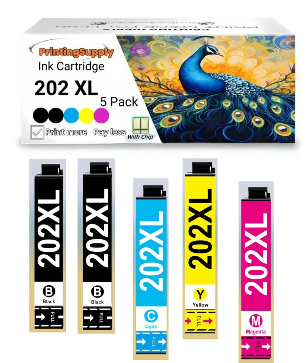 Aster Graphics Inc Aster Graphics Inc 202XL High Yield Ink Cartridge 5 Pack 2BK+CMY — product photo