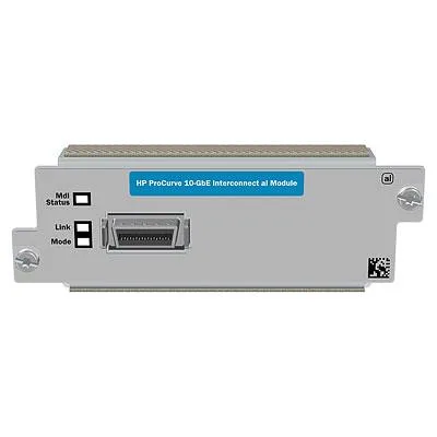 Silver rectangular expansion module with single CX4 port, 1.4 by 4.2 by 4.1 inches, weighs .31 lb