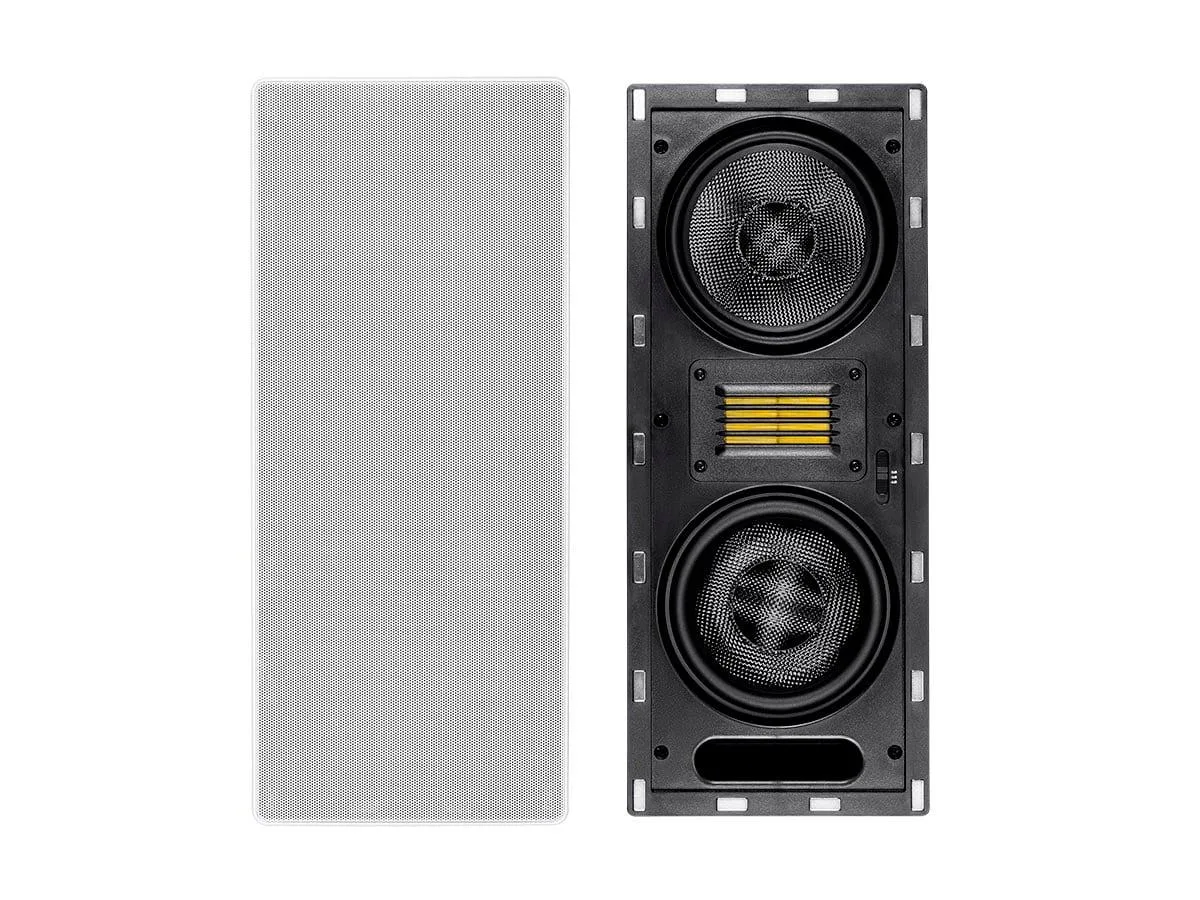 Monoprice Inc. Monoprice 115700 3-Way In-Wall Column Speaker 6.5in Carbon Fiber Ribbon Tweeter Amber Series — product photo