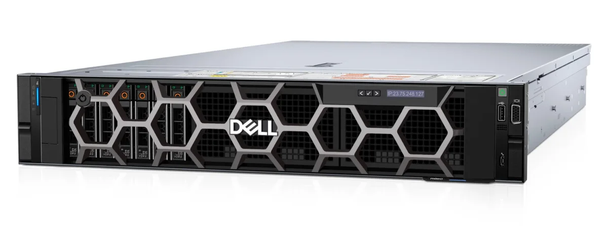 DELL DELL PowerEdge R860 2U rack server, 4 Xeon max, 64 DDR5 slots, 16 TB max, 4800 MT/s — product photo