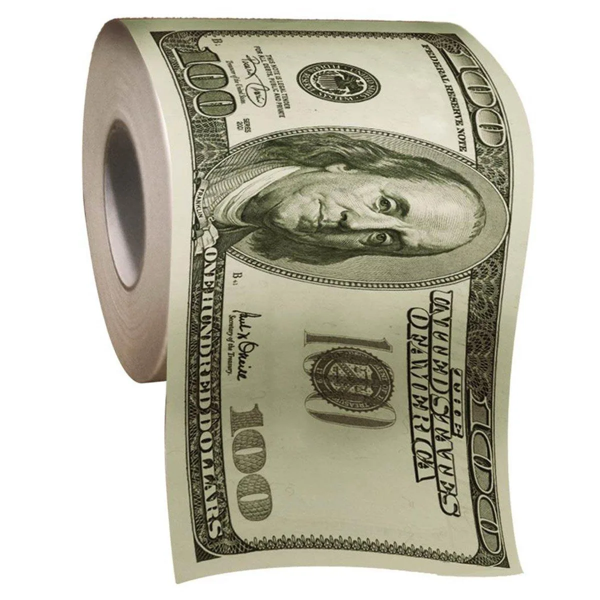  IIV $100 Bill Toilet Paper Roll 240 Sheets Green — product photo