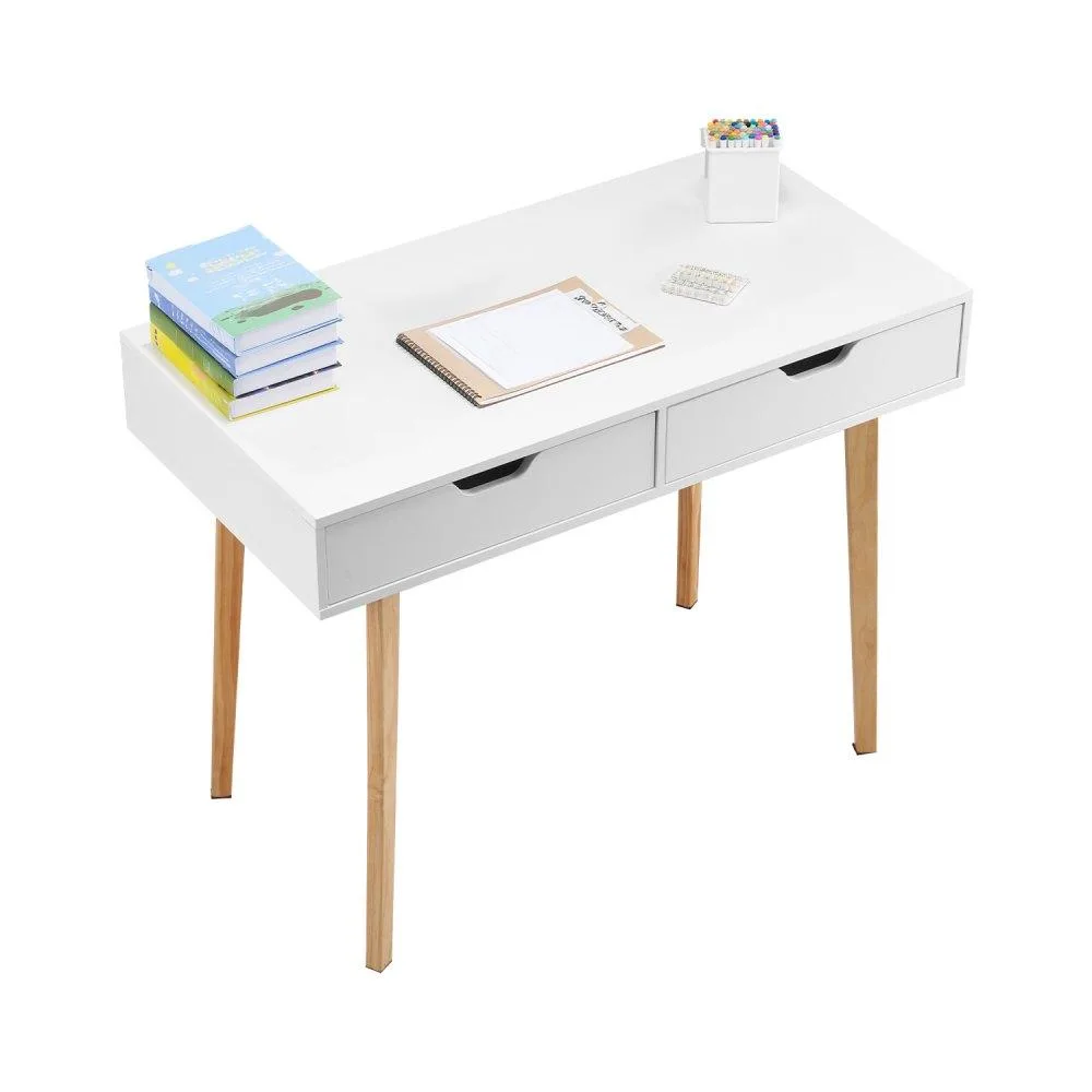 VEVOR VEVOR Small Desk with Drawers White Wood 990×510×765 mm — product photo