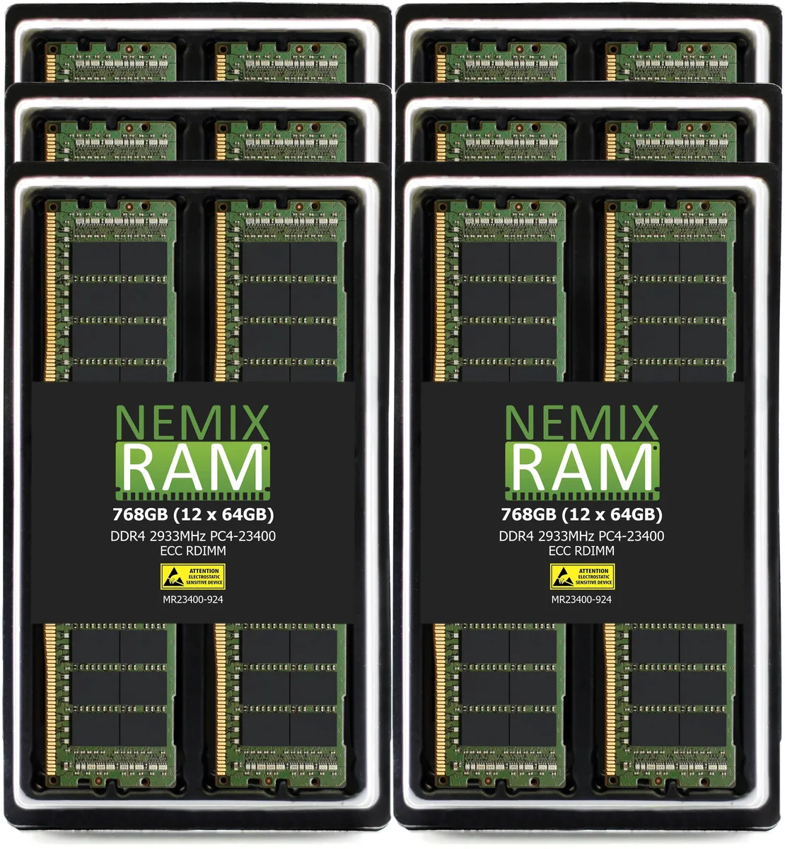 NEMIX RAM NEMIX RAM DDR4-2933 768GB (12x64GB) ECC RDIMM CL21 1.2V 2Rx4 — product photo