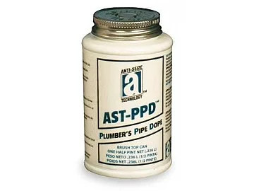 Tan 19.2 fl oz brush-top can of pipe thread sealant