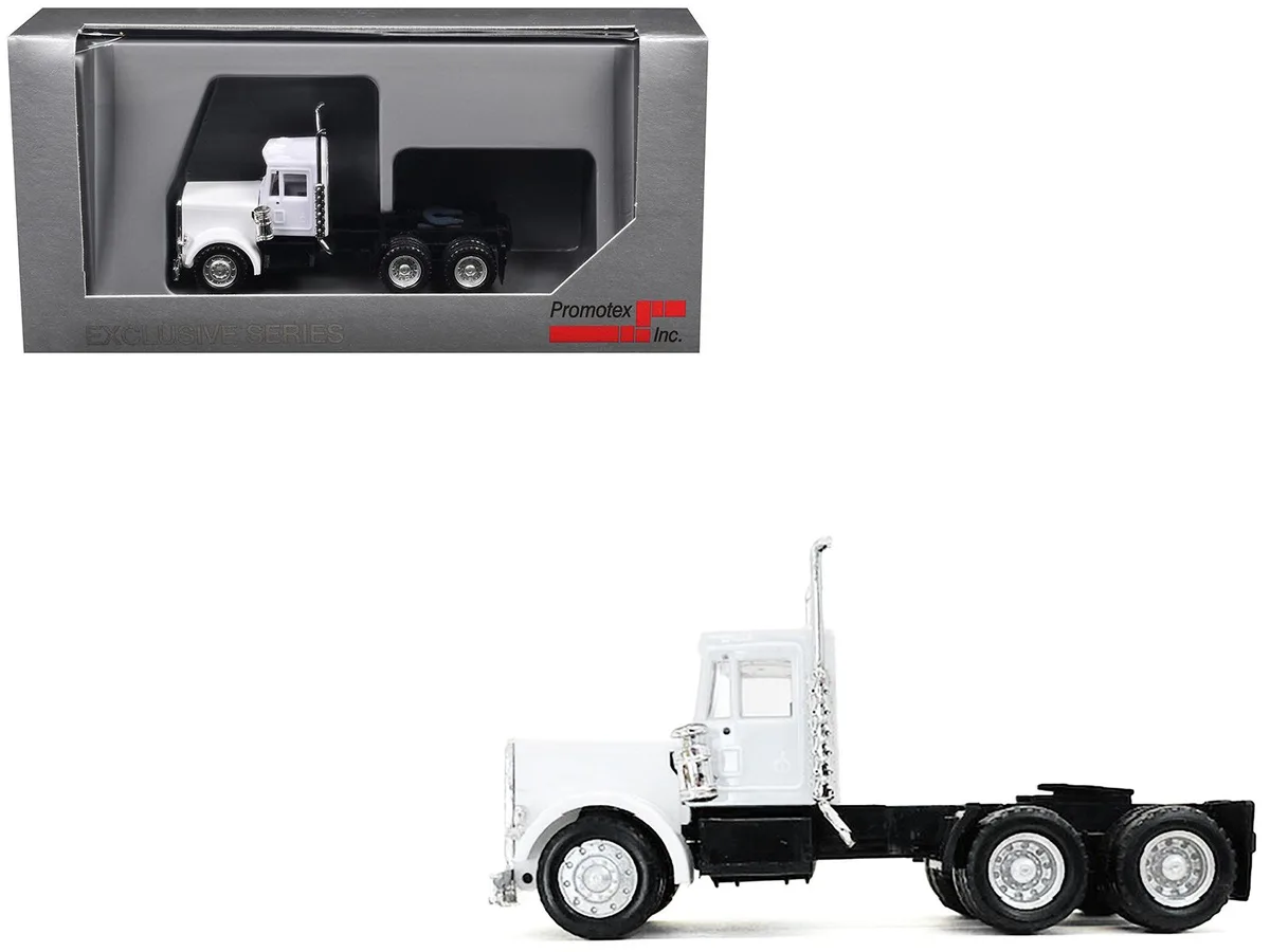 Promotex Promotex Peterbilt Short Day Cab White 1/87 HO Scale Model Car — product photo