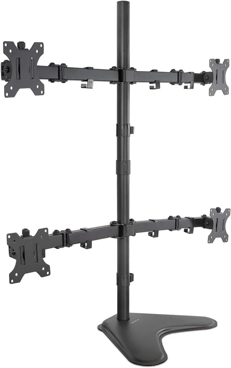 PISKEKAT PISKEKAT Quad Monitor Stand 35.6" Pole 32" 17.6lb VESA 75x75 100x100 — product photo