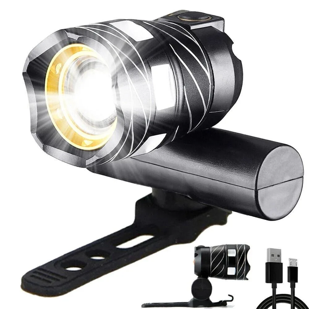 RAYBESTOS UNBRANDED RAYBESTOS UNBRANDED 40000LM Rechargeable LED MTB Front Headlight Black — product photo