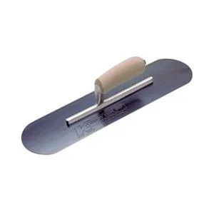KRAFT TOOL KRAFT TOOL CF292B Pool Trowel Round 5 x 18 in Blue Steel Hand Tool — product photo
