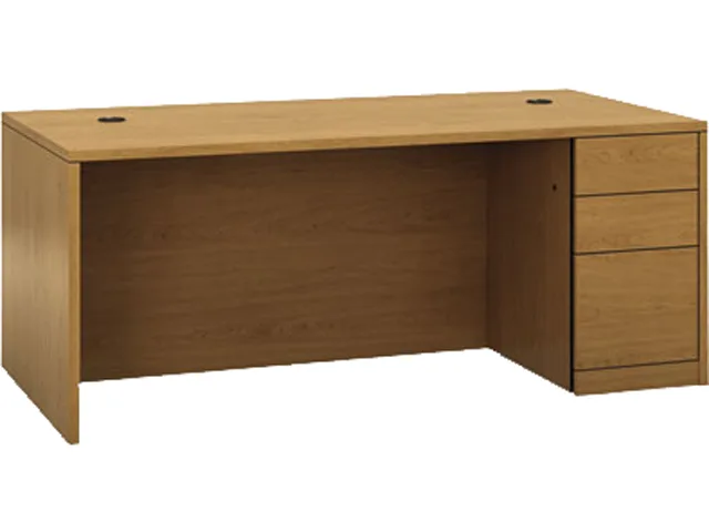 HON HON 105895RCC 10500 L-Workstation Desk Right Ped 72x36 Harvest — 商品写真