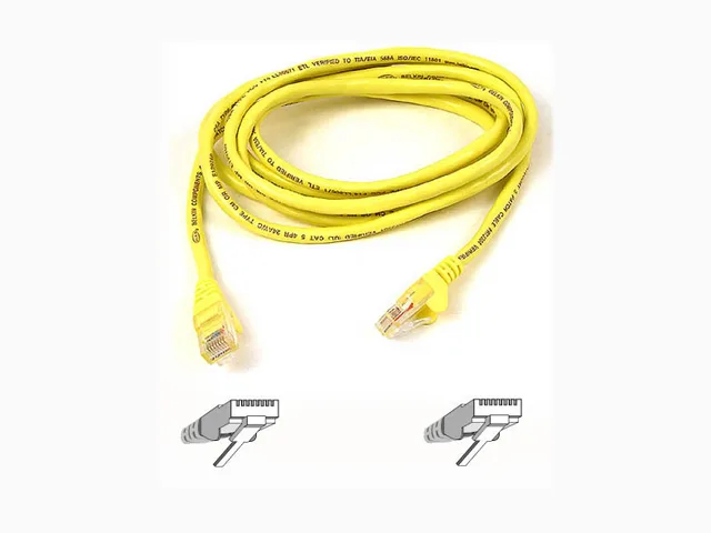 Belkin Belkin A3L980-03-YLW-S Cat 6 network ethernet cable 3 ft Yellow — product photo