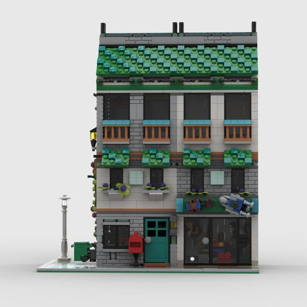 ZITIANYOUBUILD ZITIANYOUBUILD MOC-147997 Two Level Apartment Store Building Set 1470 Parts — product photo