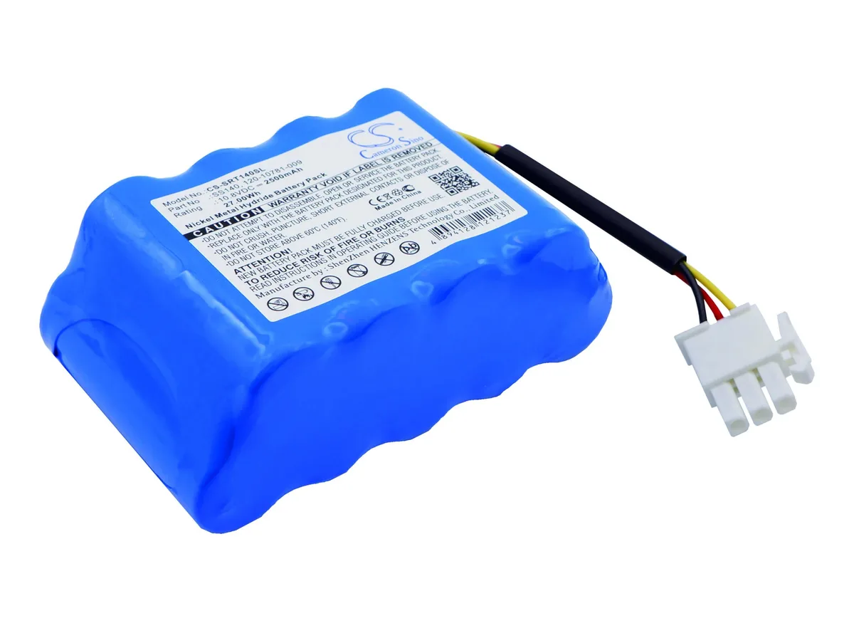 Rectangular replacement battery pack with label visible