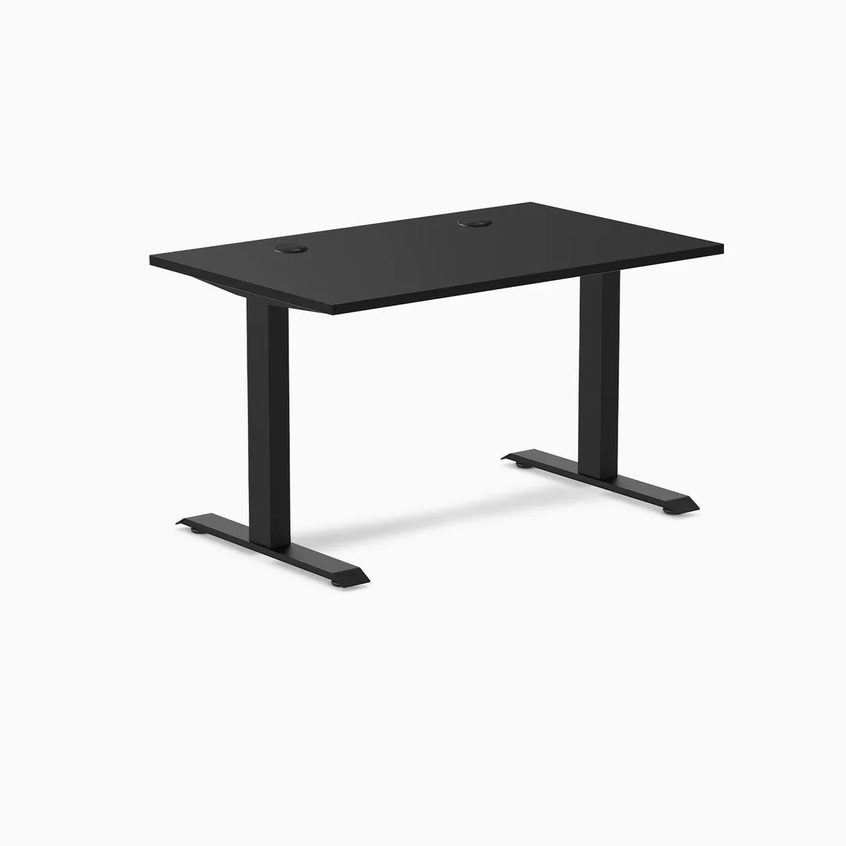 Desky Desky Zero Laminate Office Desk Black 47.2 x 29.5 in Grommets Matte Black — product photo