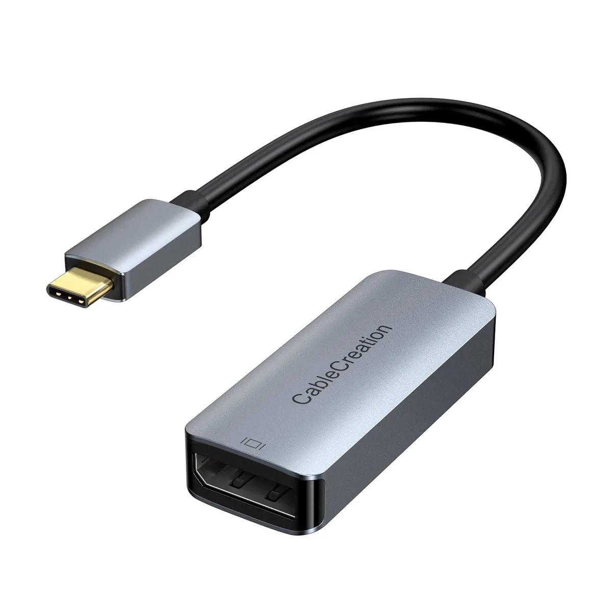 Vszerda Vszerda CD0718 USB-C to DisplayPort adapter 40Gbps 8K@30Hz 4K@144Hz HDR Thunderbolt 3/4 aluminium grey — product photo