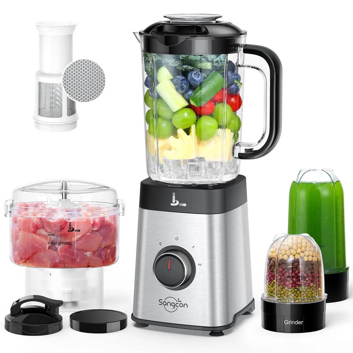  Brentwood SBL360ABCE food mixer 600 W 40 oz 17 oz 10 oz 3 speeds — product photo