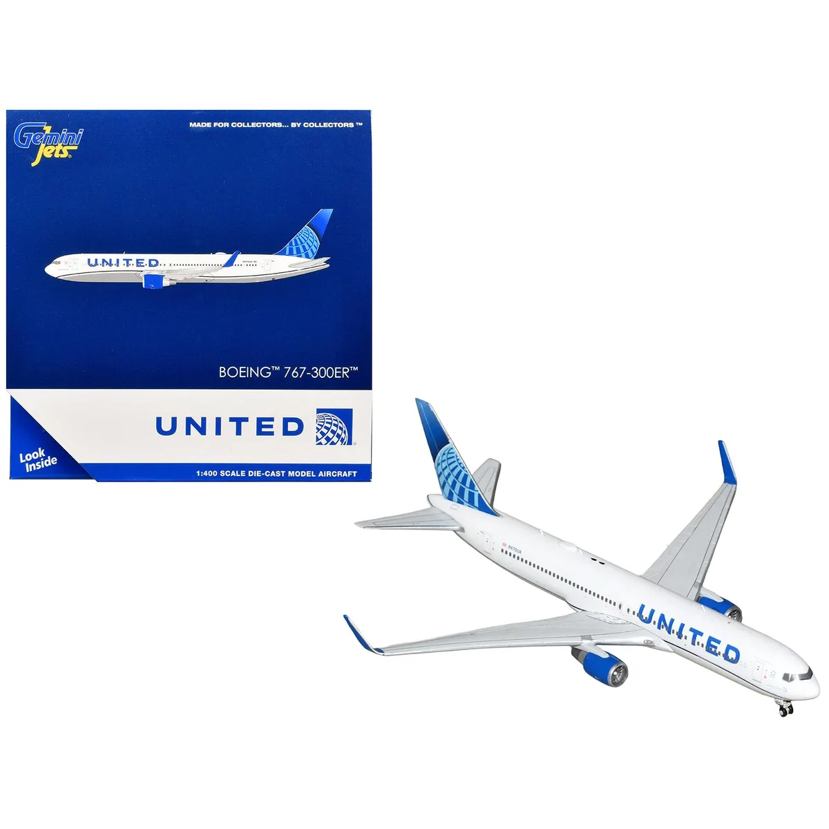 GeminiJets GeminiJets Boeing 767-300ER United Airlines N670UA 1/400 Diecast Airplane — product photo