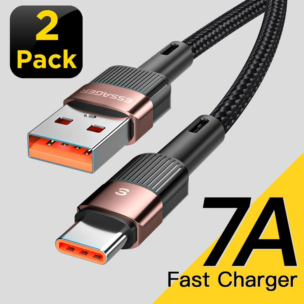LUOM LUOM Essager XCA7A USB A to Type C Cable 100W 7A 2m Brown — product photo