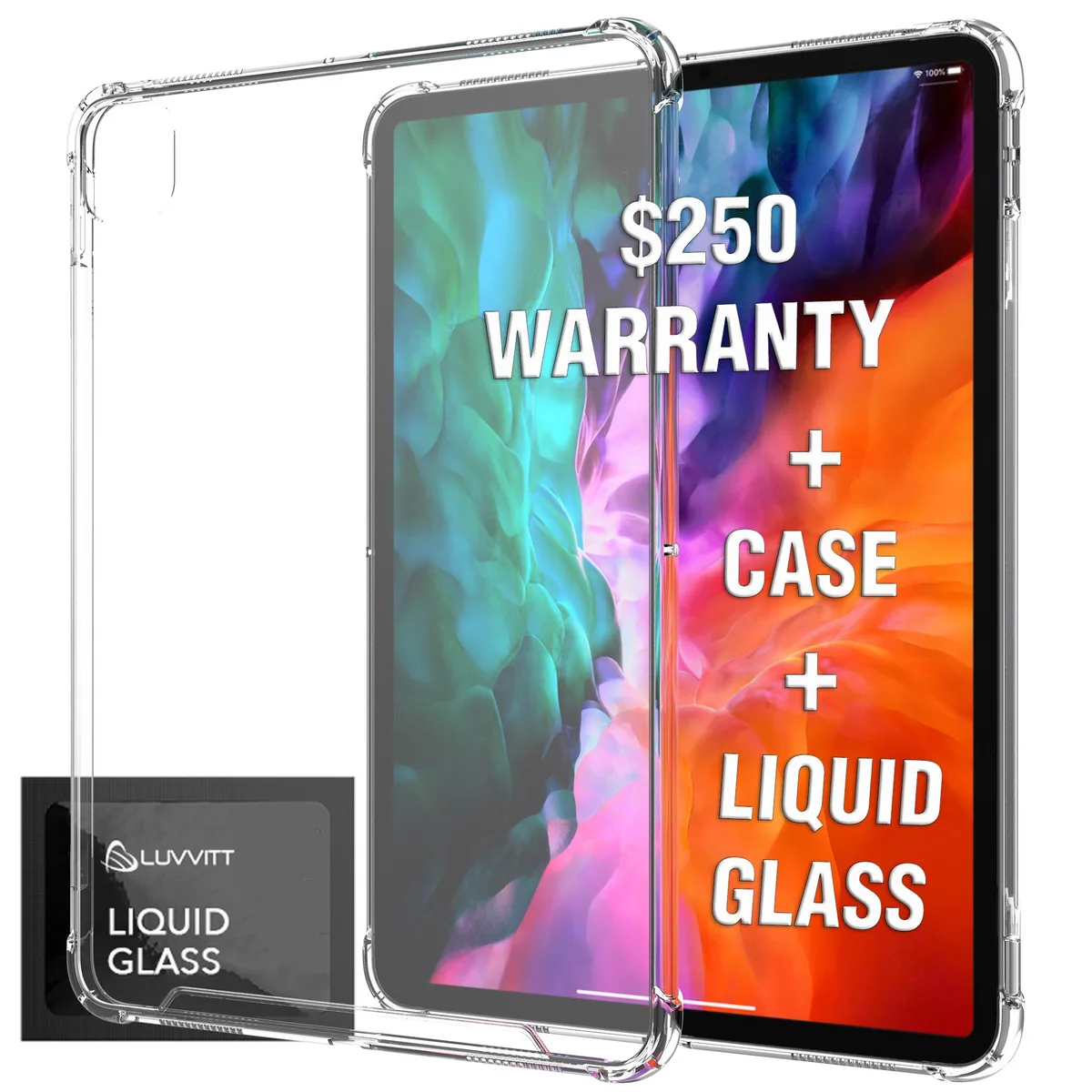 Luvvitt Luvvitt Clear View Case & Liquid Glass Screen Protector for iPad Pro 12.9 2020 — product photo